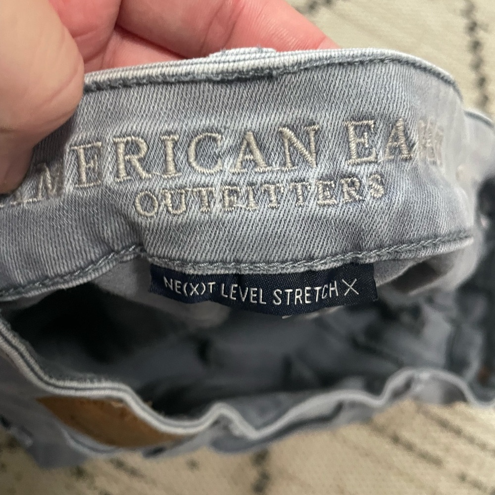 American Eagle Outfitters Women's Light Gray Jeggings - Picture 5 of 8